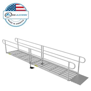 PATHWAY 3G 16 ft. Wheelchair Ramp Kit with Expanded Metal Surface and Two-line Handrails