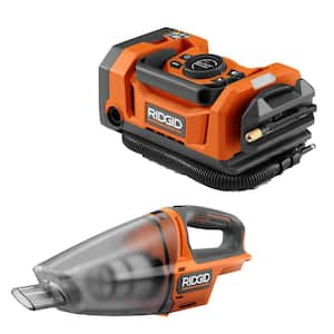 18V Dual Function Cordless Inflator with Cordless Hand Vacuum (Tools Only)