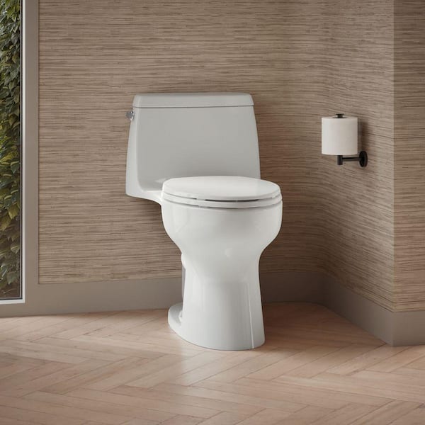 Santa Rosa 12 in. Rough In 1-Piece 1.28 GFP Single Flush Elongated Chair Height Toilet in White with Soft Close Seat