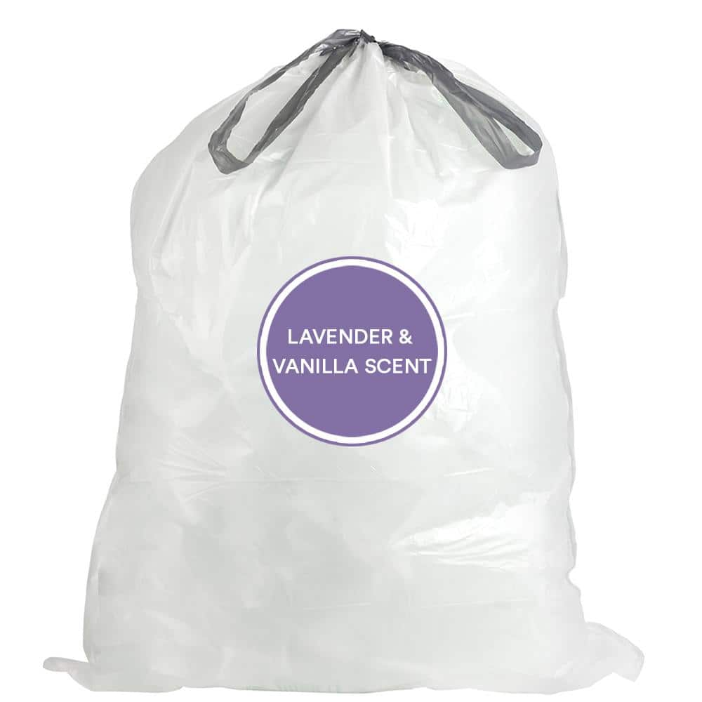 Great Value Strong Flex 13-Gallon Drawstring Tall Kitchen Trash Bags, Lavender Fields, 40 Bags - 120