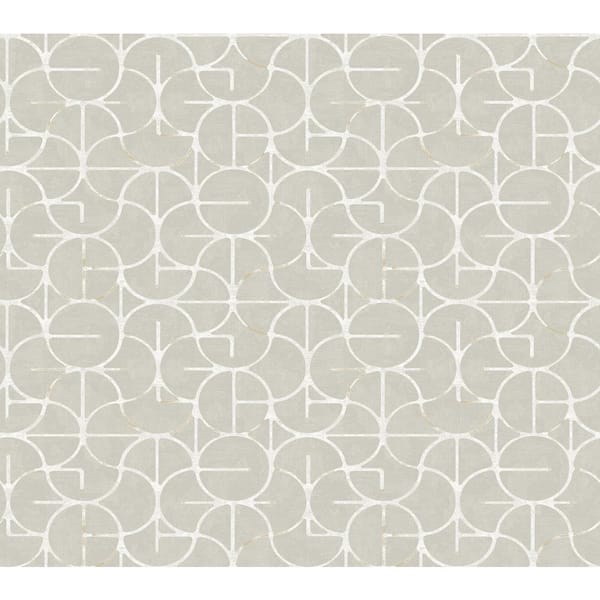 York Wallcoverings Looking Glass Grey and Silver Wallpaper Roll