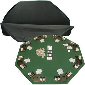 Harvil 3 In 1 Poker Table with 4 Chairs - 3N1OAK