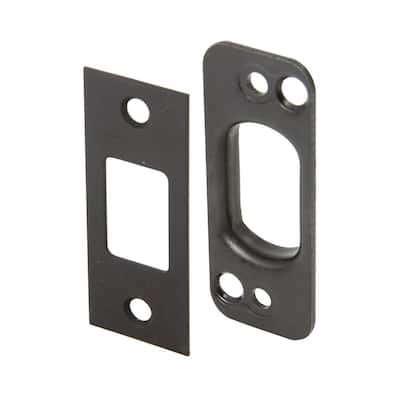 Black Strike Plates Door Accessories The Home Depot