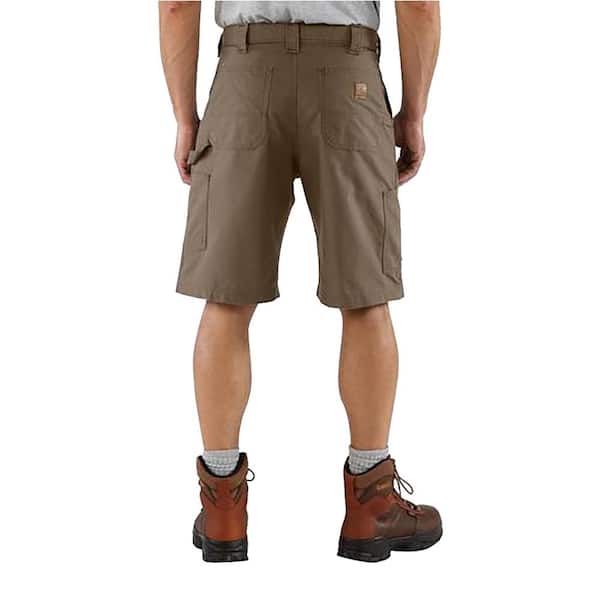 Carhartt Men's Regular 34 Light Brown Cotton Shorts B147-LBR - The
