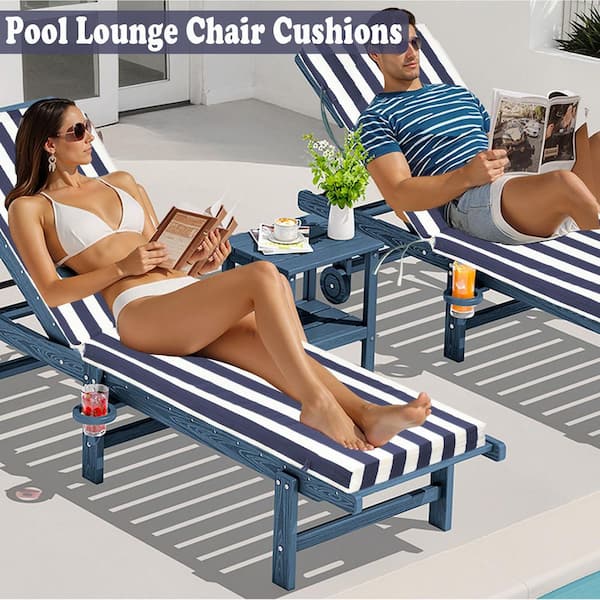 Outdoor Chaise Lounge Cushion, 72 in. x 21 in. x 3 in. Fade