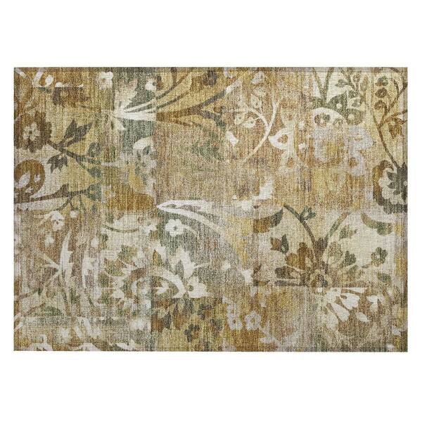 Chantille Machine Washable Indoor/Outdoor Abstract ACN2915 Walnut 3 ft. x 4 ft. Area Rug