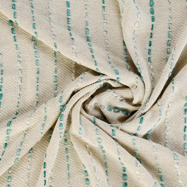 Teal and 2024 cream throw blanket