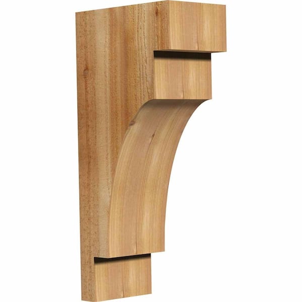 Ekena Millwork 6 in. x 10 in. x 22 in. Western Red Cedar Mediterranean Rough Sawn Corbel