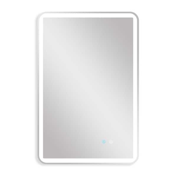 Unbranded 24 in. W x 36 in. H Rectangular Frameless Wall Mount Bathroom Vanity Mirror with LED Light Dimmable Anti-Fog