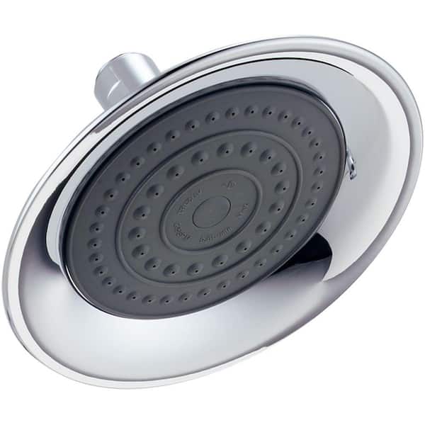 Delta Windemere 1-Spray Patterns 1.75 GPM 6 in. Wall Mount Fixed Shower Head in Chrome