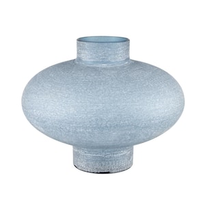 Baldwin Frosted Glass 3.25 in. Decorative Vase in Blue - Small