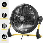 Cordless 12 in. Rechargeable Outdoor High-Velocity Floor Fan with Detachable Power Bank Battery and Misting Feature