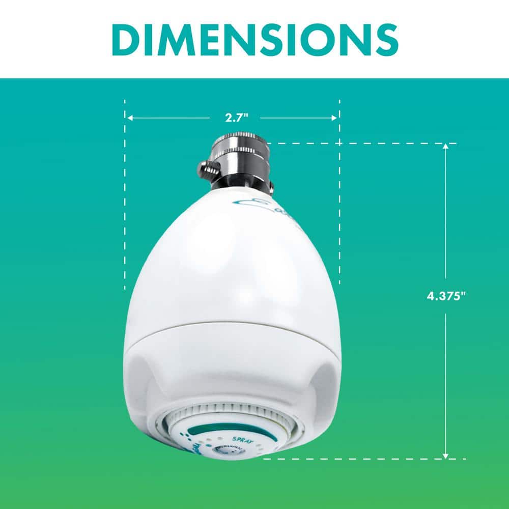 Earth Spa White Matte Adjustable Wall Mounted Shower Head