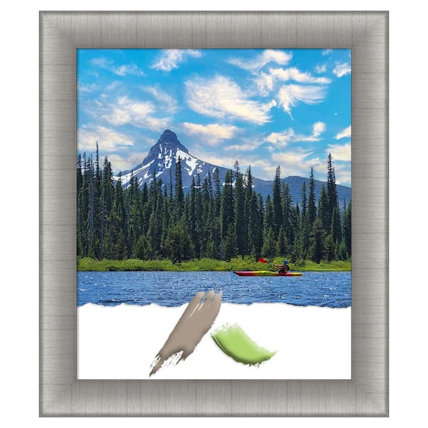 Elegant Brushed Pewter Picture Frame Opening Size 20 x 24 in.