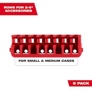 Small & Medium Case Rows for Impact Driver Accessories (5-Pack)