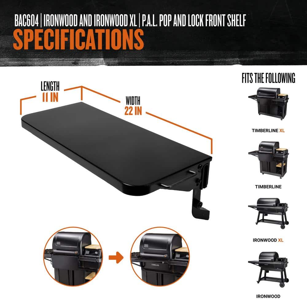 Traeger Ironwood Black Electric Wood Pellet Grill with WiFi