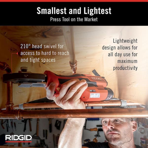 RIDGID RP 115 Mini Press Tool Kit for 1/2 in. - 3/4 in. Copper