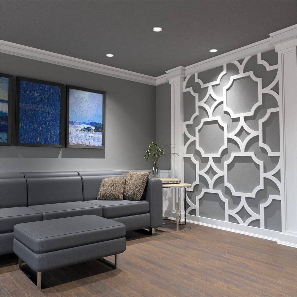 Large White PVC Decorative Fretwork Wall Panels