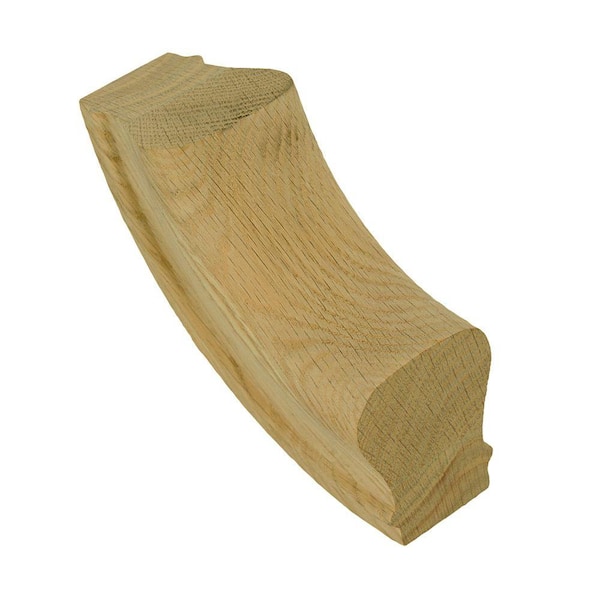 EVERMARK Stair Parts 7014 Unfinished Red Oak Up-Easing Handrail Fitting