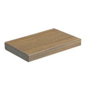 Advanced PVC Vintage 5/4 in. x 6 in. x 1 ft. Square Weathered Teak PVC Sample (Actual: 1 in. x 5 1/2 in. x 1 ft)