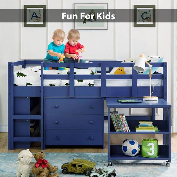 Childrens loft deals bed with storage