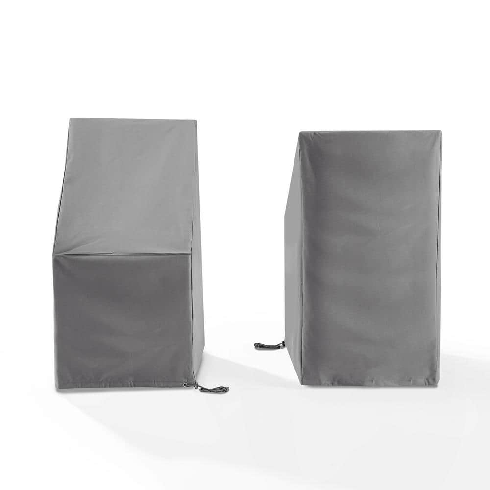 Heavy Duty Beige Vinyl Outdoor Dining Chair Covers, Set of 2