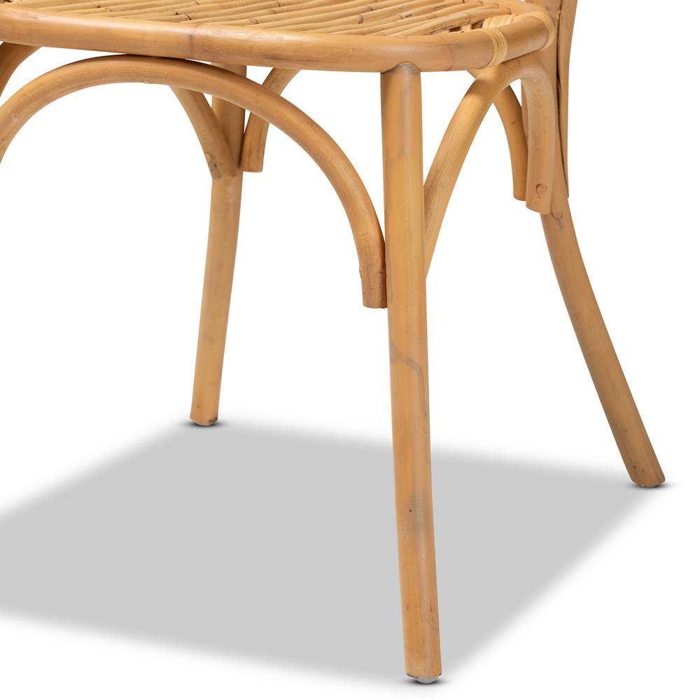 Wina Natural Brown Rattan Cane Dining Chair Set