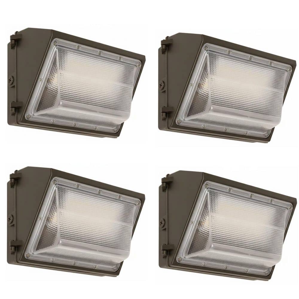 400-Watt Equivalent Integrated LED Selectable 3CCT Bronze Outdoor Commercial Security Wall Pack Light (4-Pack) price history on PriceWatchPro