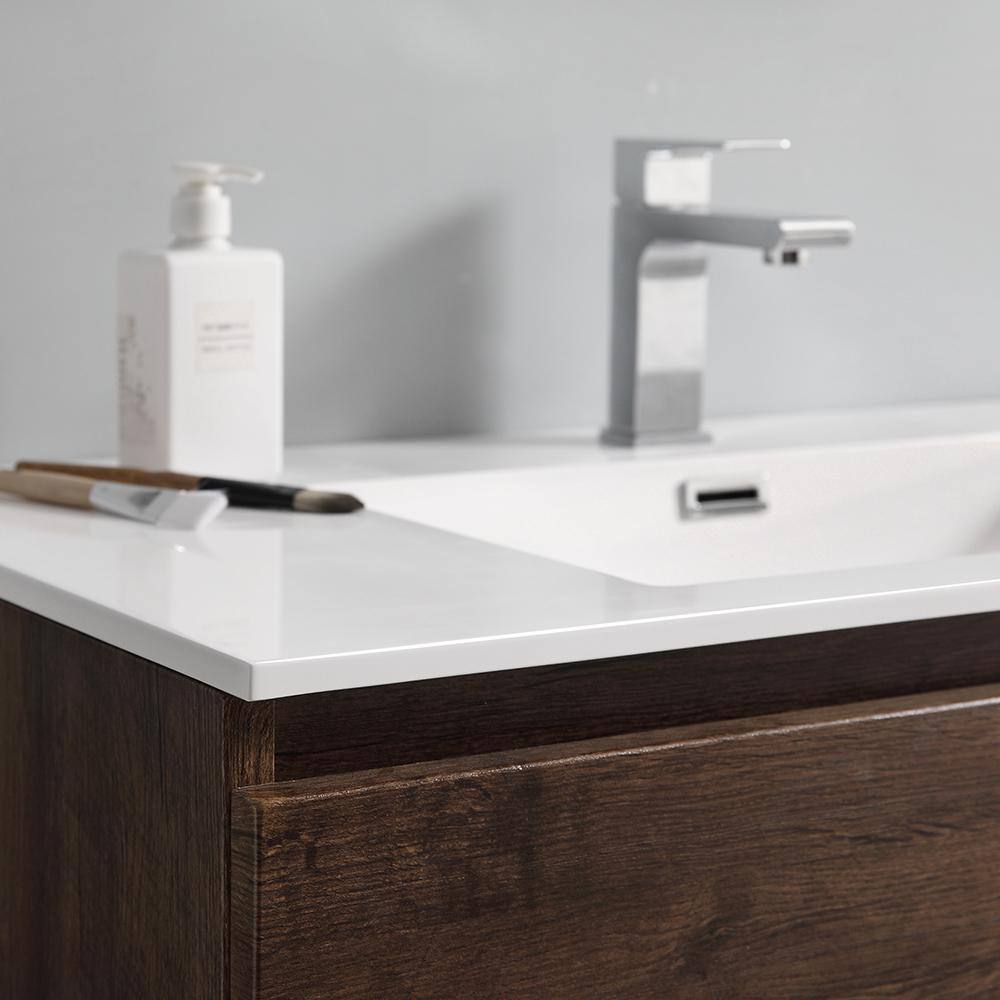 Rosewood 36" Freestanding Single Vanity with Acrylic Sink
