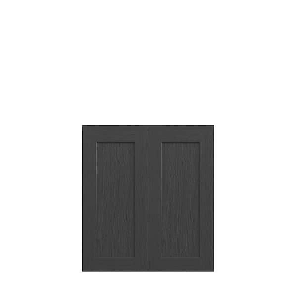 Kunal Kitchens Jamestown Recessed 27 in. W x 30 in. H x 12 in. D in Espresso Plywood Assembled Wall Cabinet