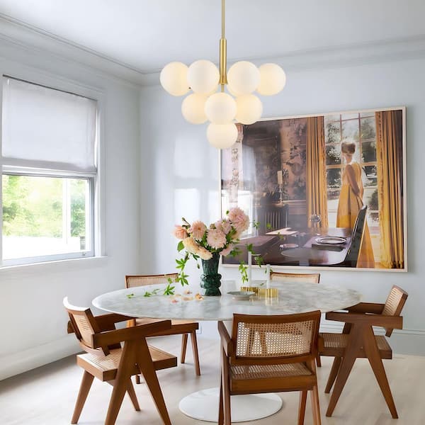 D-LITE 11点セット HLJYNJM 13-Light Brass Linear Chandelier Lighting Fixture Foyer