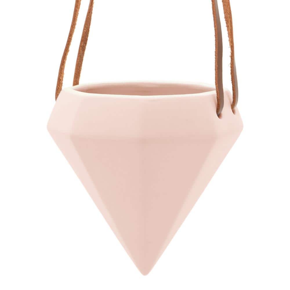 Guilford 4.5" Glam Modern Ceramic Cone Hanging Planter