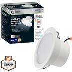 4 in. T20 Smart Color Selectable CCT Integrated LED Recessed Light Trim Powered by Hubspace