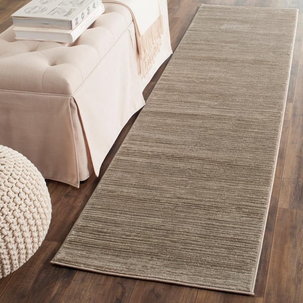 Vision Light Brown 2 ft. x 16 ft. Solid Runner Rug