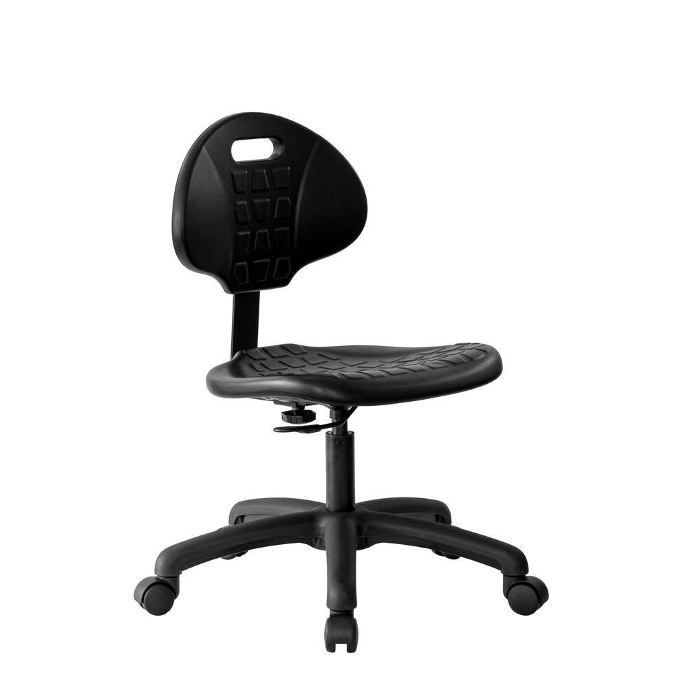 Black Adjustable Ergonomic Metal Laboratory Chair