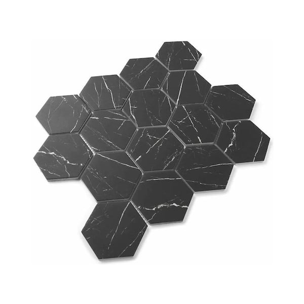Apollo Tile Aloha Beige 12-in x 12-in Matte Glass Hexagon Floor and Wall Tile (8.29-sq. ft/ Carton)