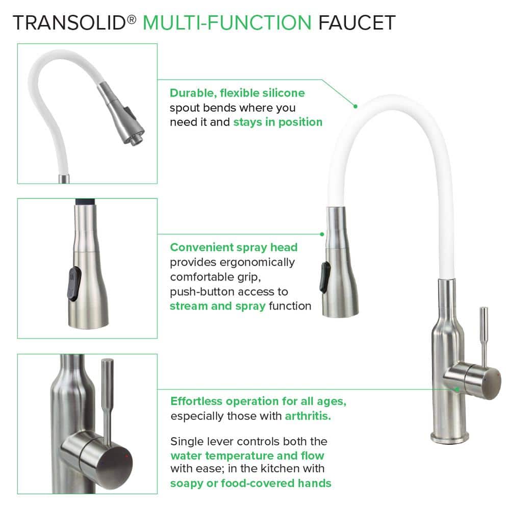 24-Inch White Freestanding Stainless Steel Laundry Sink with Faucet