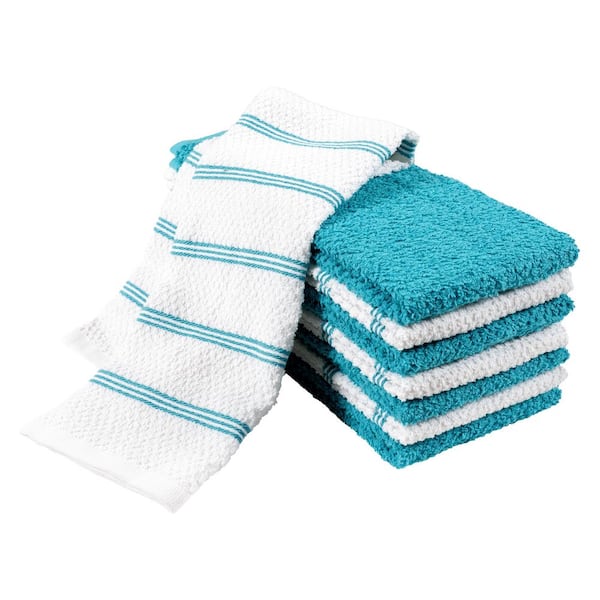 PPAXL Cotton Dish Towels for Kitchen, Terry Dish Cloths for Washing Dishes,  12 x 12 Inches, Light and Soft, Quick Drying Dish Rags for Cleaning