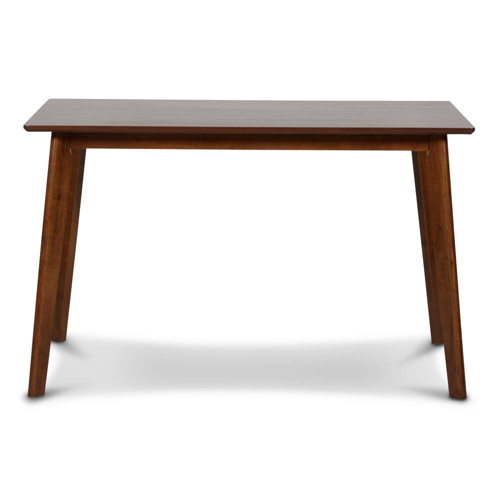 Morocco Walnut Brown Mid-Century Modern 5-Piece Dining Set