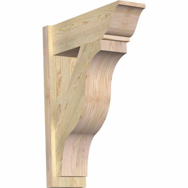 Ekena Millwork 8 in. x 32 in. x 24 in. Fuston Traditional Rough Sawn Douglas Fir Outlooker