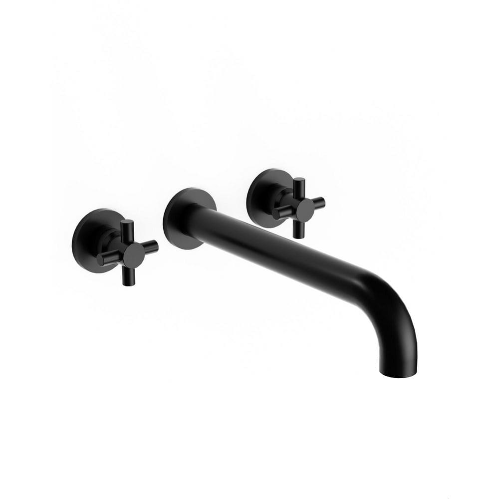 YAWWALK 11.5 in. Double-Handle Wall Mount Roman Tub Faucet 6.7 GPM