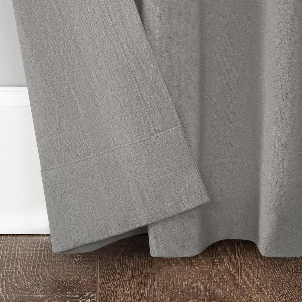 Silver Sheer Cotton Tab Top Window Panel