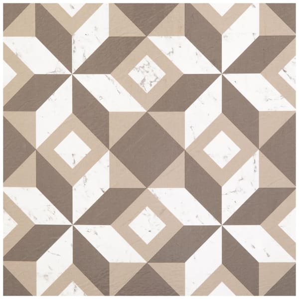 Achim Retro 12x12 Self Adhesive Vinyl Floor Tile - Blonde Herringbone - 20 Tiles/20 Sq. ft.