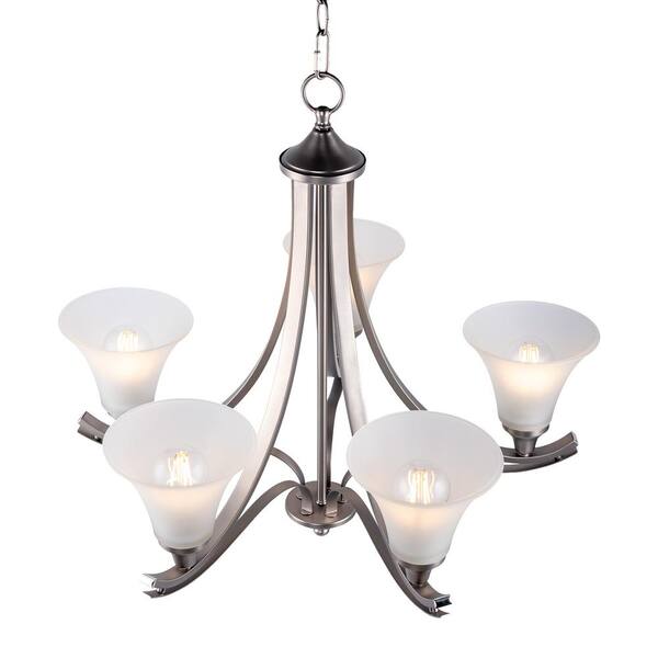 Hanging Ceiling Lights 5 Light Finish Brushed Nickle Classic Traditional Chandelier With Glass Shade Shades Sslp51888201 - Traditional Chandelier Ceiling Light Hanging Ceiling Lights 5 Light Finish Brushed Nickle Classic Traditional Chandelier With Glass Shade Shades Sslp51888201 - Traditional Chandelier Ceiling Light