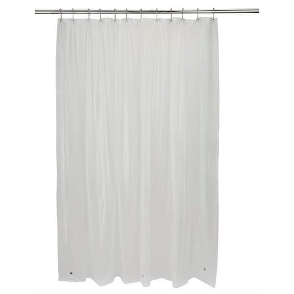 Bath Bliss 70 in. x 72 in. Shower Liner Hotel Weight in Frost