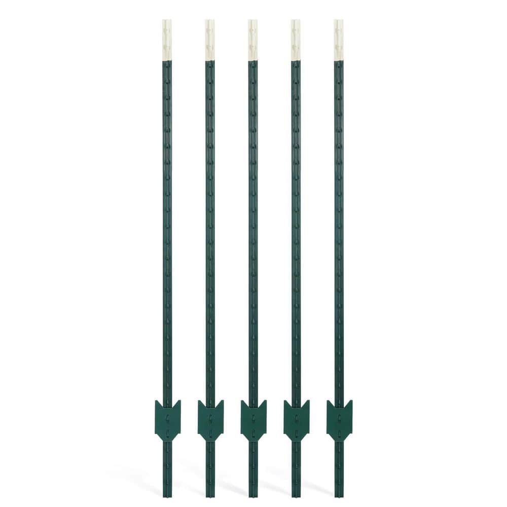 1. 4 in. x 84 in. Green Steel T-Post with T-Channel and Anchor Plate (5-Pack) price history on PriceWatchPro