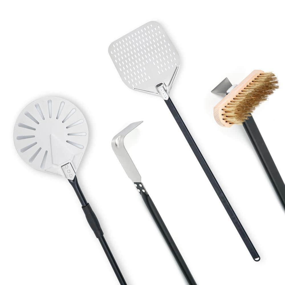 WPPO Pro Aluminum Wood Fired Pizza Oven Utensil Kit (4-Piece) WKPA