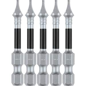 Impact XPS #8 Slotted 2 in. Power Bit (5-Pack)