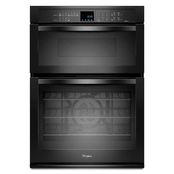 Whirlpool 30 in. Electric Convection Wall Oven with Built-In Microwave in Black