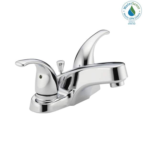 Peerless Core 4 in. Centerset 2-Handle Low-Arc Bathroom Faucet in Chrome